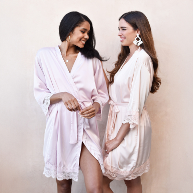 Satin Lace Robes
